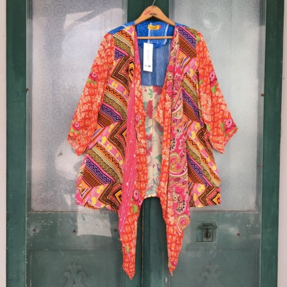 Benares NWT Multicolored AMY Kimono, Size Small